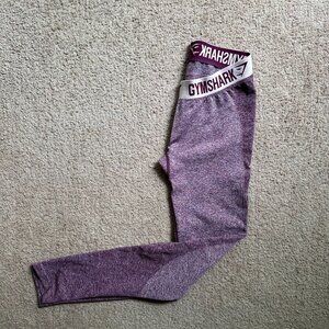 Gymshark Leggings Womens XS (26x30) Mid Rise Stretch Slim Pink No Pockets